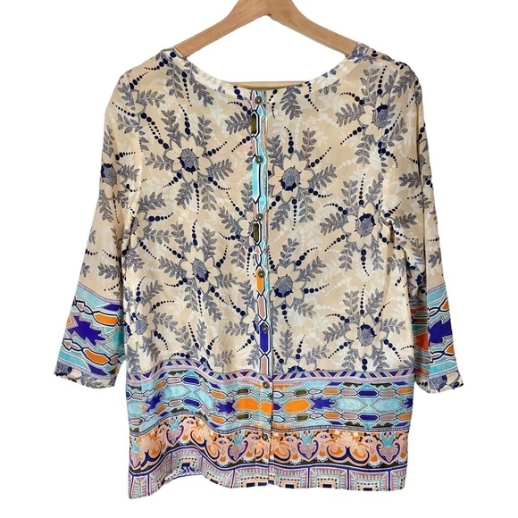 Anthropologie Maeve Silk Sidney Floral Blouse Top - Picture 4 of 11